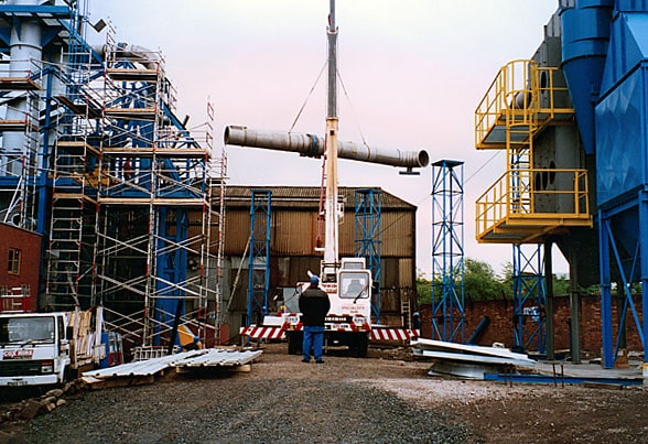 Cupola fume extraction plant during construction